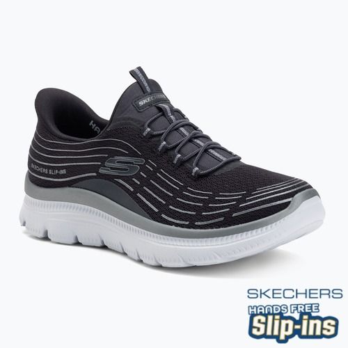 Dámske topánky SKECHERS Summits Plus Soft Luster charcoal/silver