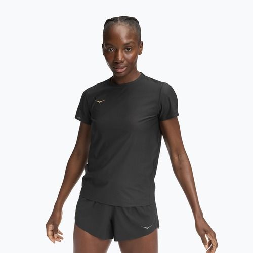 Dámske bežecké tričko HOKA Airolite 2.0 black/gold