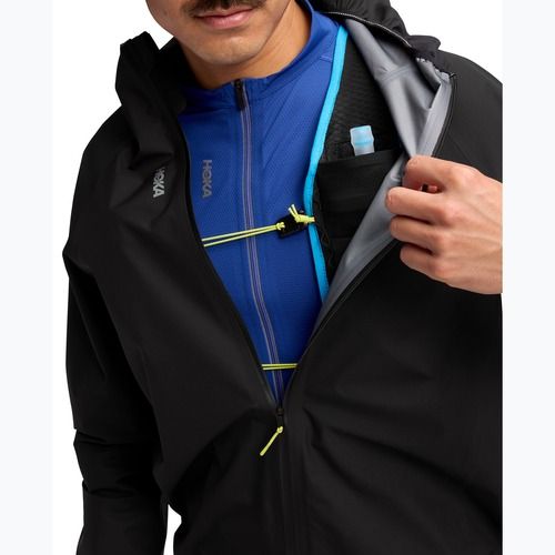 Pánska bežecká bunda HOKA Skybreeze Waterproof GTX black