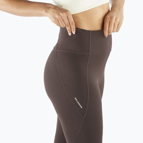 Dámske bežecké legíny Salomon SHAKEout Bliss 25" coffee bean