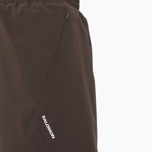 Pánske bežecké šortky Salomon Shakeout C 2IN1 7" coffee bean