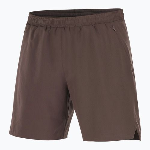 Pánske bežecké šortky Salomon Shakeout C 2IN1 7" coffee bean