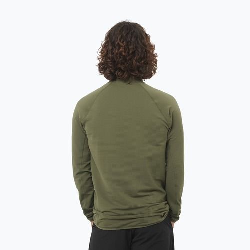 Pánska trekingová mikina Salomon Essential Lightwarm Full Zip grape leaf