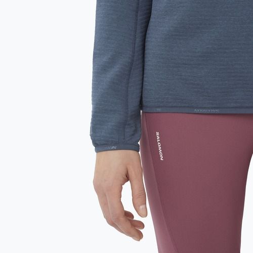 Dámska trekingová mikina Salomon Essential Lightwarm Half Zip blue night