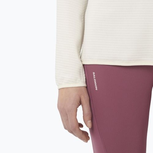 Dámska trekingová mikina Salomon Essential Lightwarm Half Zip whisper white