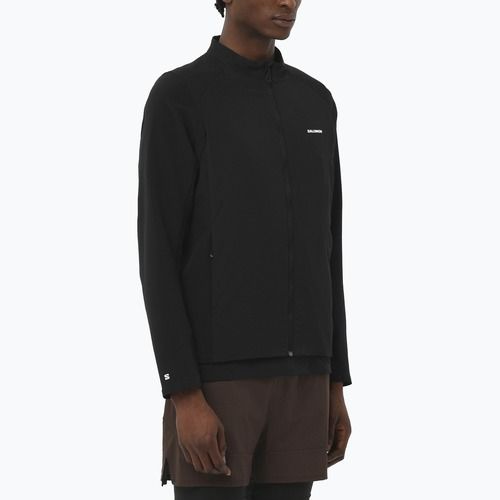 Pánska bežecká mikina Salomon Mountain Flex Hybrid deep black