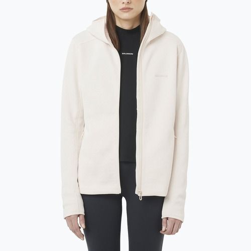 Dámska mikina Salomon Outline Warm Fleece Hoodie whisper white
