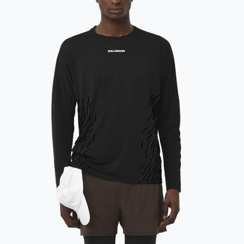 Pánske bežecké tričko Salomon Sense Aero GFX deep black