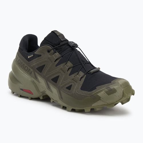 Pánske bežecké topánky Salomon Speedcross 6 GTX black/peat/deep lichen green