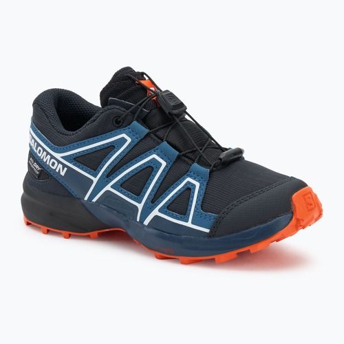Detské bežecké topánky Salomon Speedcross Waterproof dark navy/dark blue/red orange