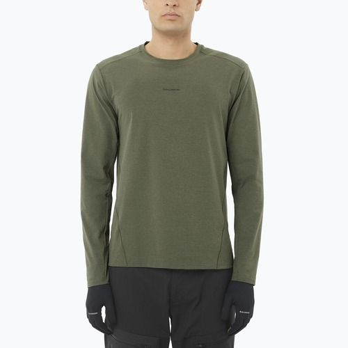 Pánske tričko longsleeve Salomon Trackline grape leaf
