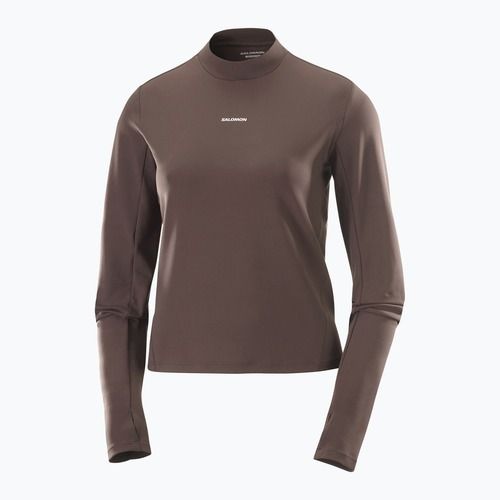 Dámske bežecké tričko longsleeve Salomon Bliss coffee bean