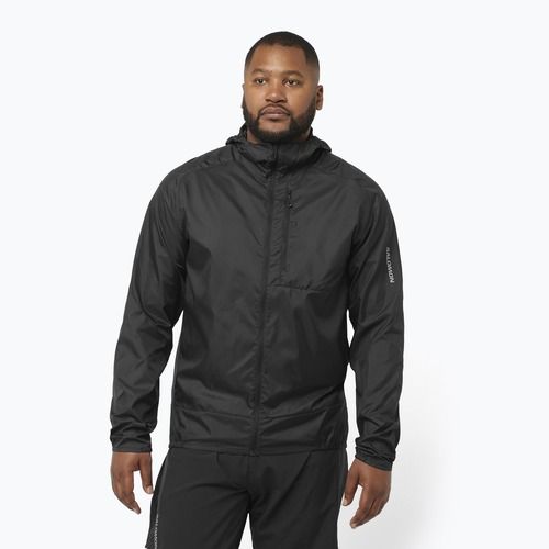 Pánska bežecká bunda Salomon Cross Wind deep black