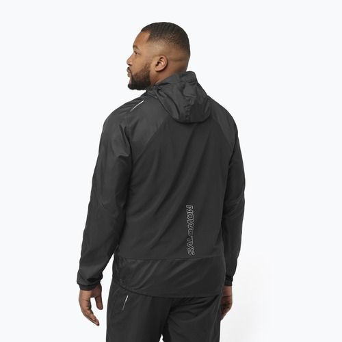 Pánska bežecká bunda Salomon Cross Wind deep black