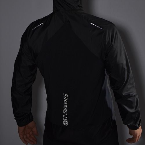 Pánska bežecká bunda Salomon Cross Wind deep black