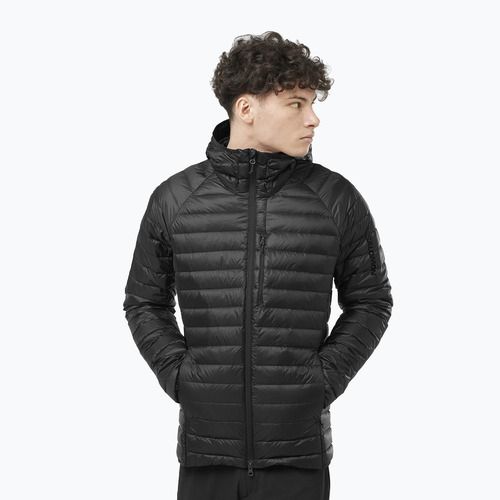 Pánska páperová bunda Salomon Elixir Micro Down Hoodie deep black
