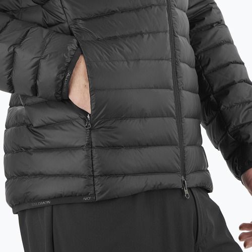 Pánska páperová bunda Salomon Elixir Micro Down Hoodie deep black