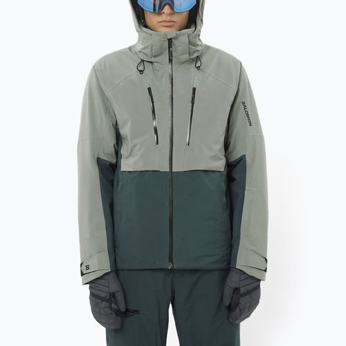 Pánska lyžiarska bunda Salomon Brilliant 2.0 sedona sage/green