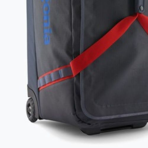 Patagonia Black Hole Wheeled Duffel 100 l smolder blue/amanita red cestovná taška