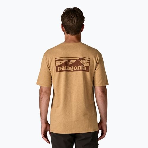 Pánske  tričko Patagonia Boardshort Logo Pocket Responsibili talon gold