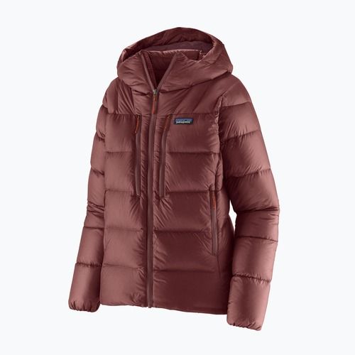 Dámska páperová bunda Patagonia Fitz Roy Down Hoody dark ruby w / sizzle red
