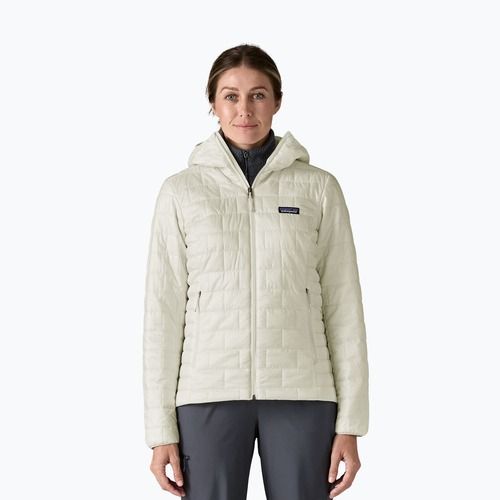 Dámska páperová bunda Patagonia Nano Puff Hoody birch white