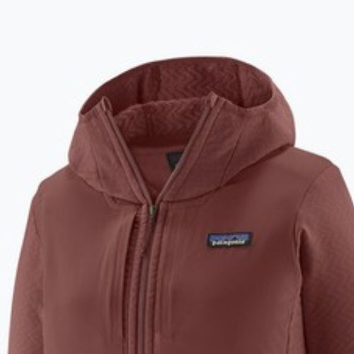 Dámska softshellová bunda Patagonia R2 CrossStrata Hoody dark ruby