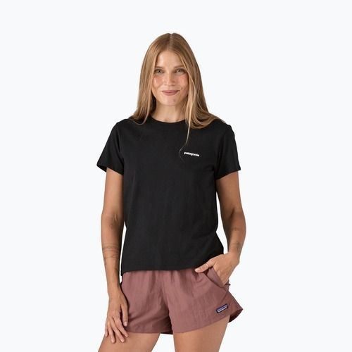 Dámske tričko Patagonia P-6 Logo Responsibili-Tee black