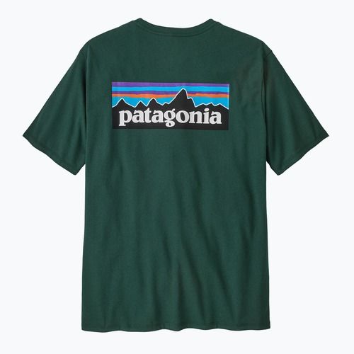 Pánske  tričko Patagonia P-6 Logo Responsibili-Tee cascade green