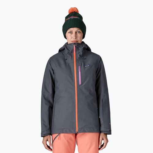 Dámska bunda do dažďa Patagonia Insulated Powder Town smolder blue w / orange peel