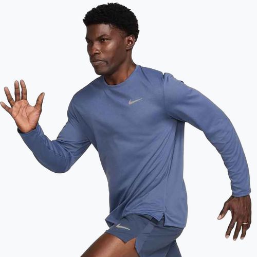 Pánske bežecké tričko longsleeve Nike Miler Dri-Fit UV diffused blue