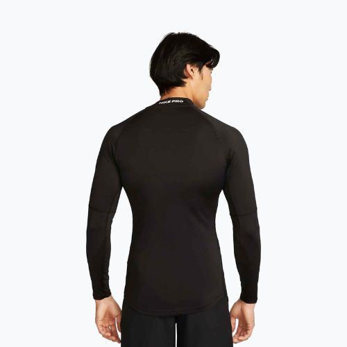 Pánske tréningové tričko longsleeve Nike Pro Dri-Fit Mock-Neck black/white