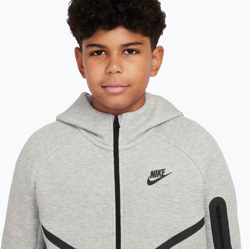 Detská mikina Nike Sportswear Tech Fleece Full-Zip dark grey heather/black/black