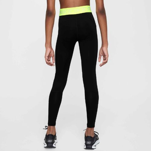 Detské legíny Nike Pro Dri-FIT comet black/volt/white
