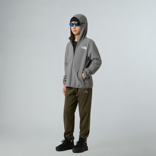Detská fleecová mikina The North Face Teen Glacier Full Zip Hoodie mid grey heather