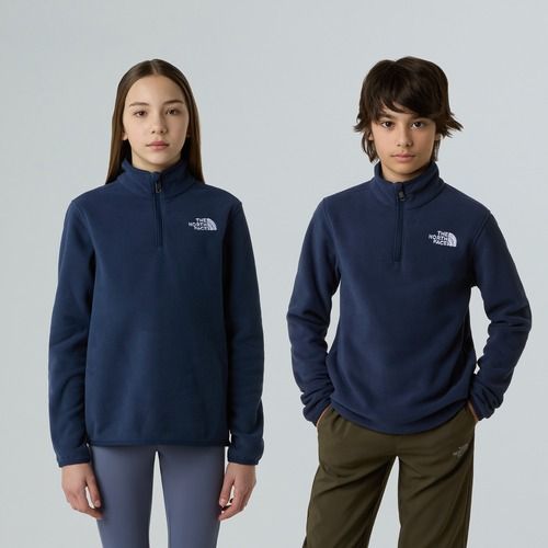 Detská fleecová mikina The North Face Teen Glacier 1/4 Zip summit navy