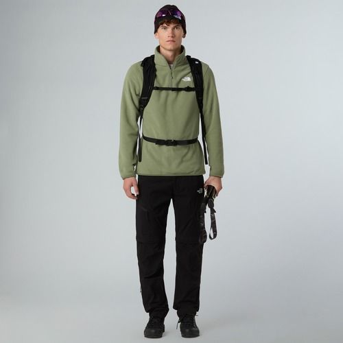 Pánska fleecová mikina The North Face Glacier Fleece 1/4 Zip shoulder mist