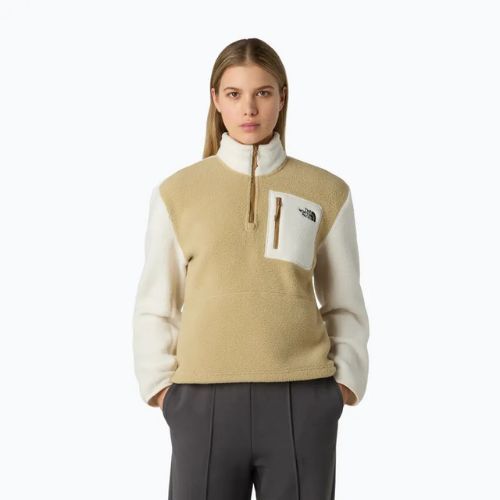 Dámská mikina The North Face Yumiori 1/4 Zip khaki stone/white dune/utility brown