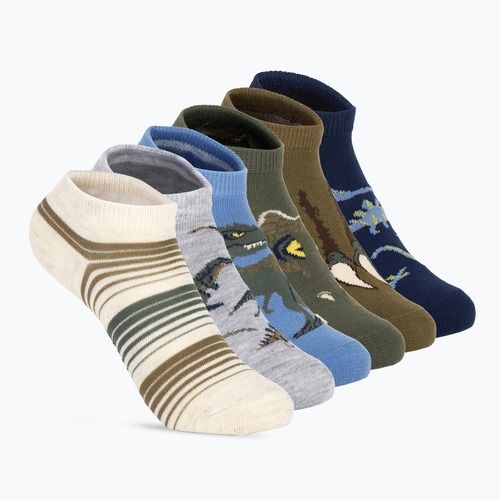 Detské ponožky SKECHERS 1/2 Terry Low Cut 6 párov olive