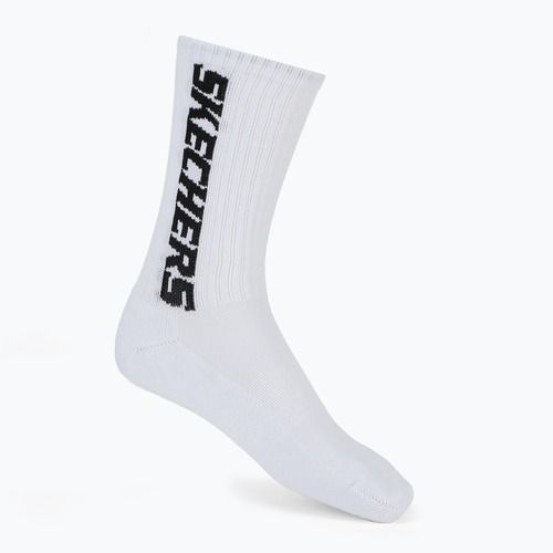 Pánske ponožky SKECHERS 1/2 Terry Crew 3 páry white/black