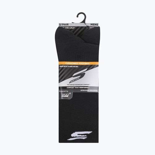 Pánske ponožky SKECHERS 1/2 Terry Over The Knee 2 páry black