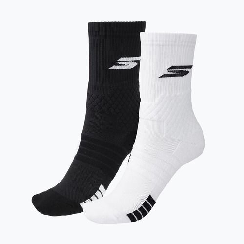 Pánske ponožky SKECHERS Select Terry Crew 2 páry white/black