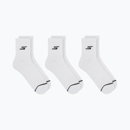 Pánske ponožky SKECHERS 1/2 Terry Qtr Crew 3 páry white traditional
