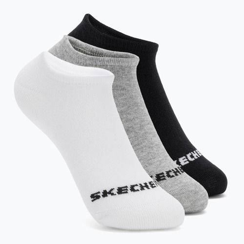 Detské ponožky SKECHERS Non Terry No Show 3 páry white/grey