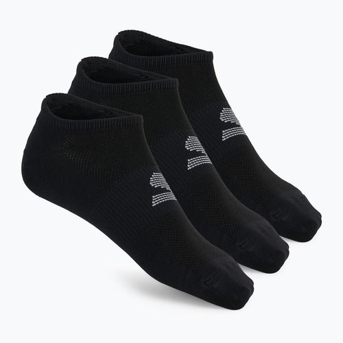 Pánske ponožky SKECHERS Microfiber Non Terry No Show 3 páry black/white