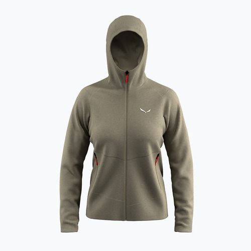 Dámska trekingová mikina Salewa Puez Rocca Polarlite Hood quicksand