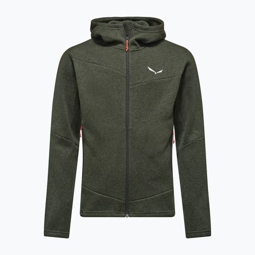 Pánska trekingová mikina Salewa Puez Rocca Polarlite Hood dark olive