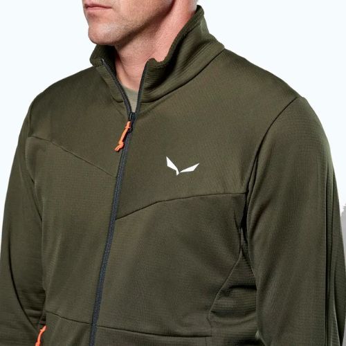 Pánska trekingová mikina Salewa Puez Cammio PL dark olive