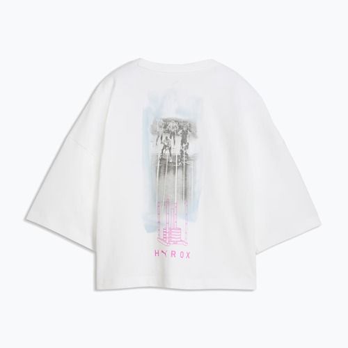 Dámske tréningové tričko PUMA Hyrox Cropped Lifestyle Tee white