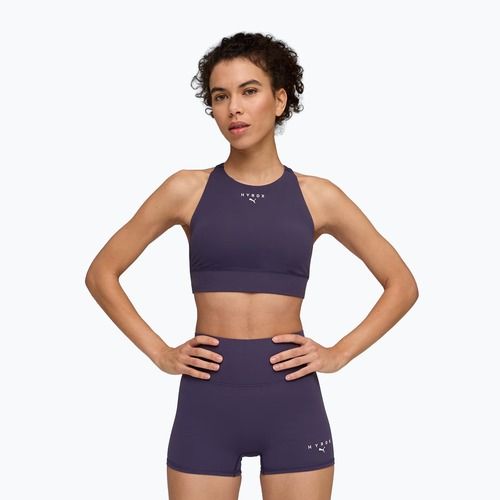 Tréningová podprsenka PUMA x HYROX Shapeluxe High Neck fialová